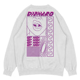 Yūjin Clothing Diehard sweatshirt in black, featuring a comfortable fit and casual style, displayed on a hanger against a white background.