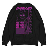 Yūjin Clothing Diehard Sweatshirt in black, featuring a comfortable fit and minimalist design, suitable for casual wear.