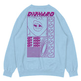 Yūjin Clothing Diehard Sweatshirt in black, featuring a comfortable fit and stylish design, displayed on a hanger.