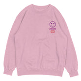 Yūjin Clothing Diehard Sweatshirt in black, soft cotton fabric with a relaxed fit and crew neckline, displayed on a hanger.