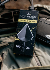 Double Bevel XL 100 broadhead by Annihilator Broadheads, featuring a sharp, durable design for precision archery shooting.