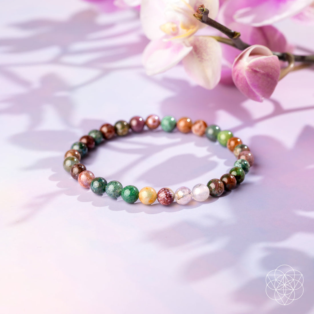 Conscious Items Energy Bracelet with 6mm beads, featuring a sleek design and natural stone appearance for positive energy.