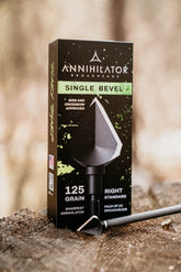 Single Bevel 125 broadhead by Annihilator Broadheads with sharp blades and durable design for hunting accuracy.