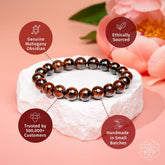 Mahogany Obsidian bracelet from Conscious Items, featuring natural stone beads for self-sabotage healing and spiritual protection.