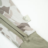 Baby zippy in Button Buck Camo pattern from Bow Crew Apparel, featuring a comfortable zip-up design with camo print for outdoor style.