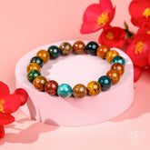 Ocean Jasper bracelet by Conscious Items featuring polished stones strung on an elastic band, designed for calming and mindful wear.