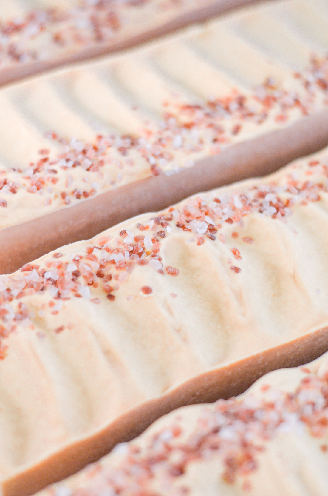 Pink Salt and Grapefruit handmade cleansing bar soap by Pretty Farm Girl, featuring a tallow and goat milk formula.