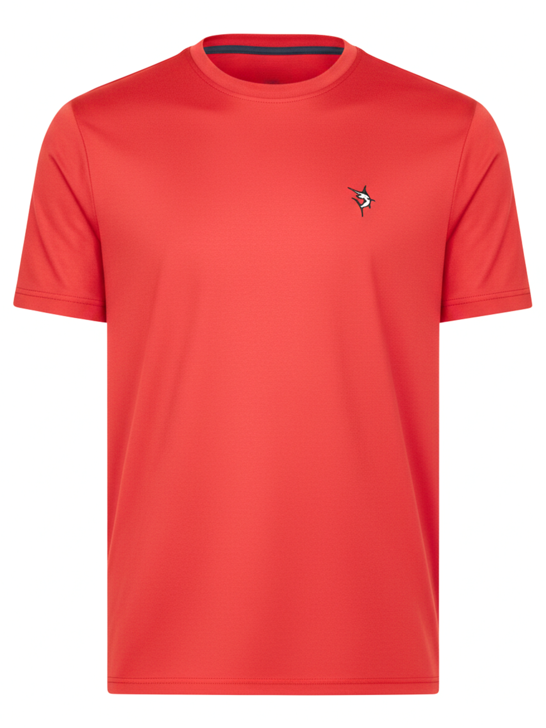 Red Dockside Performance Tee by White Water Life featuring a casual fit and nautical-inspired design.