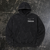 Black Dopamine pullover hoodie from Any Means Necessary Clothing featuring a front graphic design in vintage style.