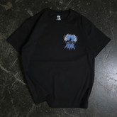 Black Drown T-Shirt from Any Means Necessary Clothing featuring front graphic design, casual fit, and soft cotton fabric.
