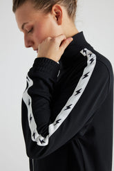 Black Bolt Track Jacket from Fitkitty Culture Athleisure Wear, women&