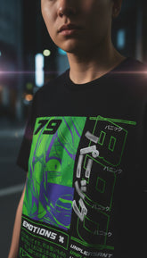 Yūjin Clothing Emotions T-Shirt featuring a colorful graphic design, casual fit, and soft fabric for comfortable everyday wear.