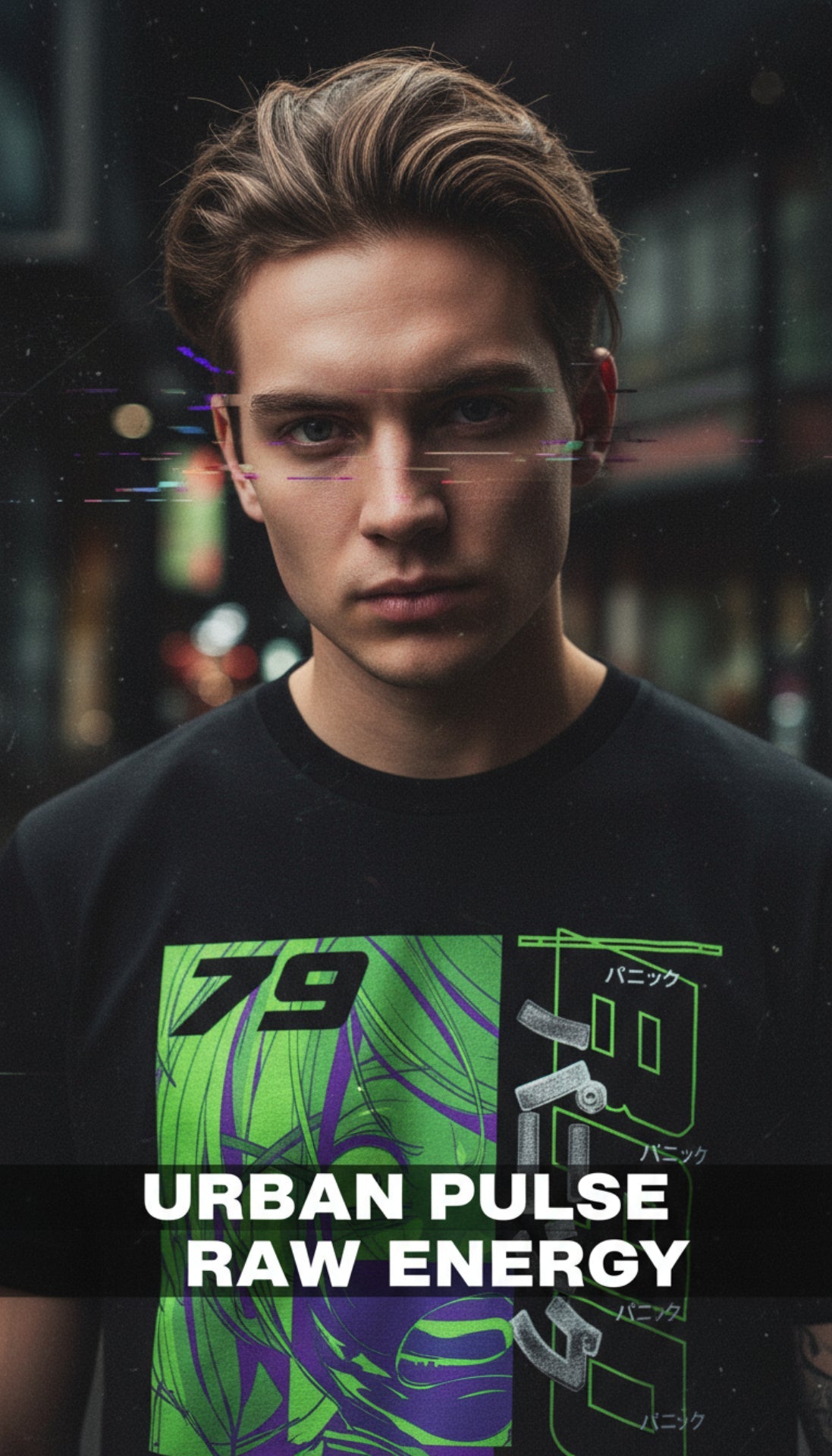 Yūjin Clothing Emotions T-Shirt featuring a comfortable fit and vibrant graphic design on soft fabric.