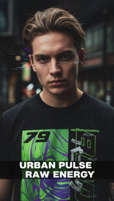 Yūjin Clothing Emotions T-Shirt featuring a comfortable fit and vibrant graphic design on soft fabric.