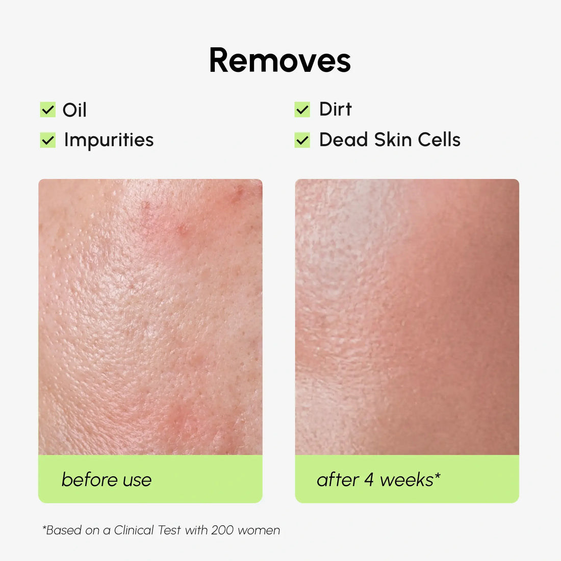 Maree Daily Glow Exfoliating Toner in a clear bottle, showing the liquid formula with a minimalist label and cap.