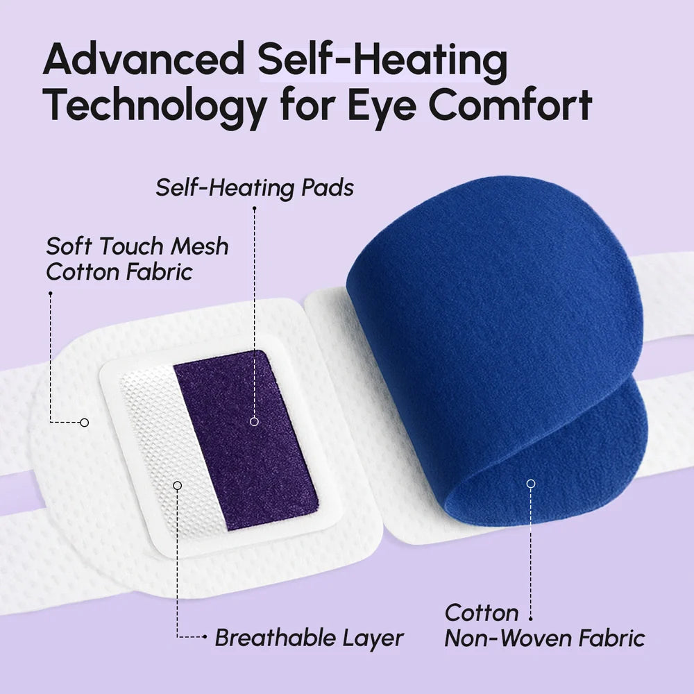 Maree scented spa steam eye mask showing a soft, foldable eye mask with calming design for relaxing, soothing eye comfort.