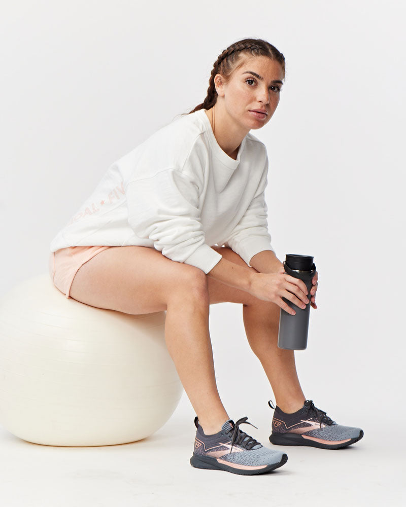 Goal Five Freasy Crew lifestyle hoodie in white, featuring a comfortable fit and casual style for everyday wear.