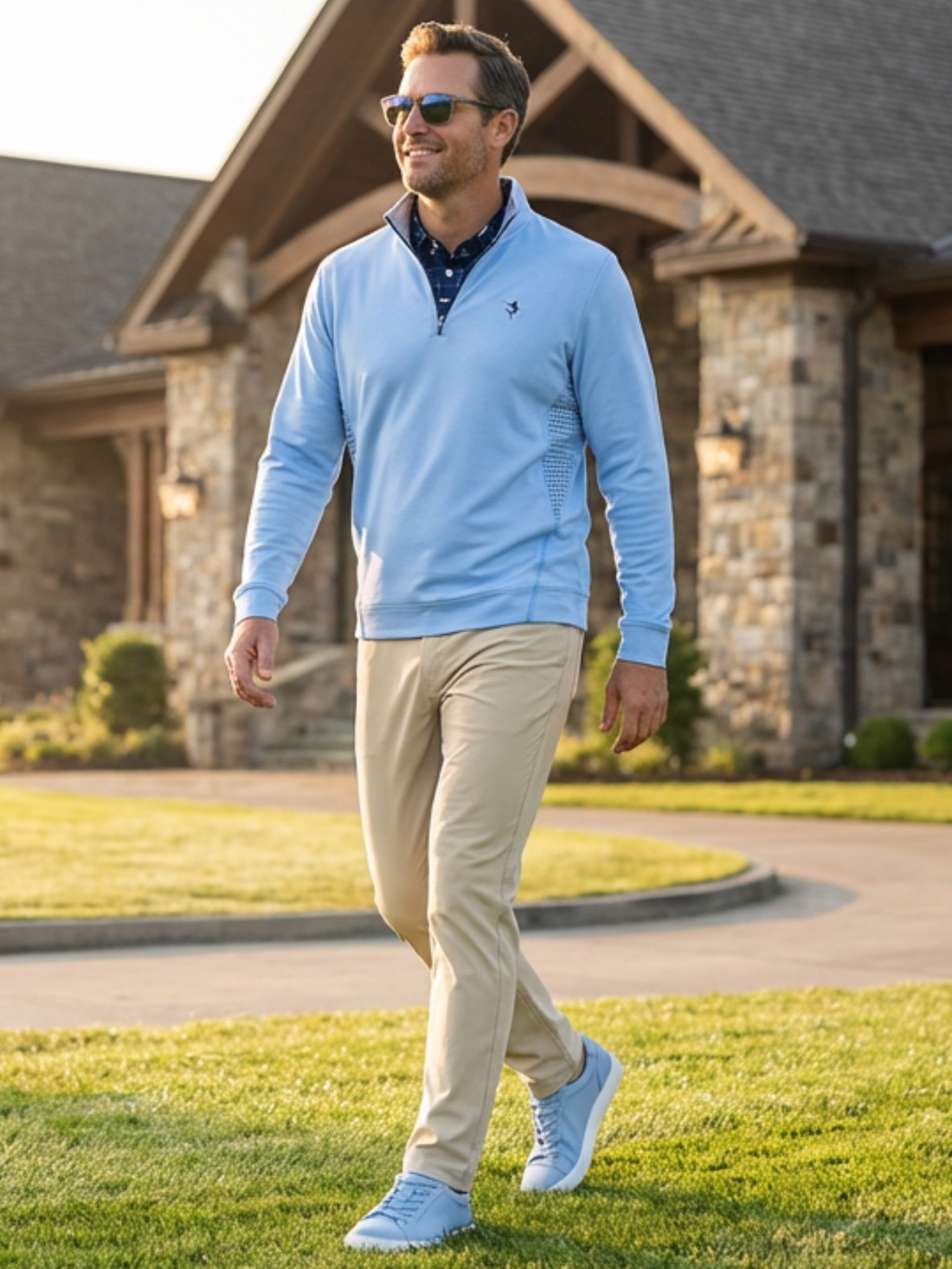 Tan White Water Life Freeport Pant with versatile performance features, comfortable fit, and casual style.