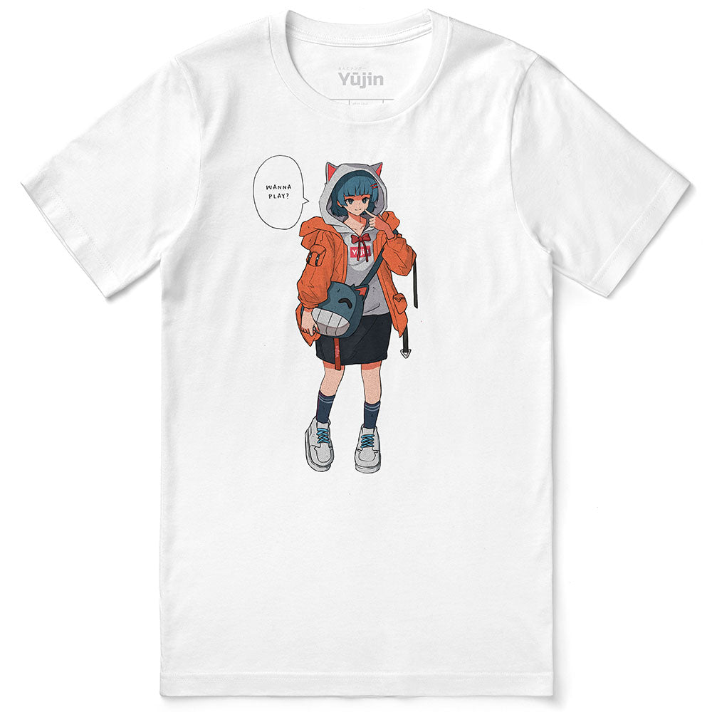 Yūjin Clothing Drippin Kitten T-Shirt featuring a stylish cat graphic on a comfortable casual tee