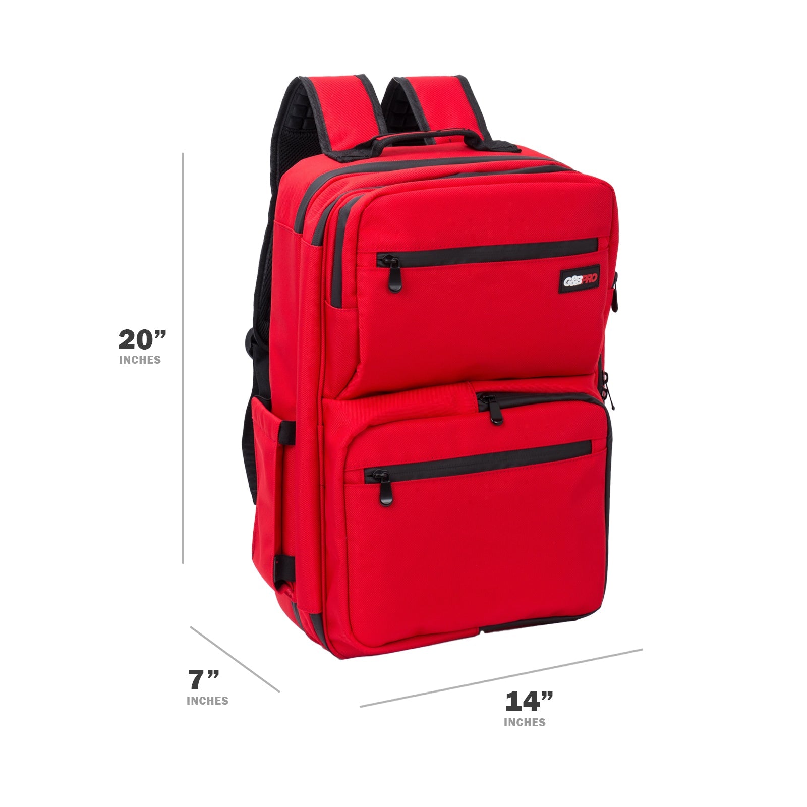 Full Size Mobile Workstation Backpack with Extending Tray System – Fire Red
