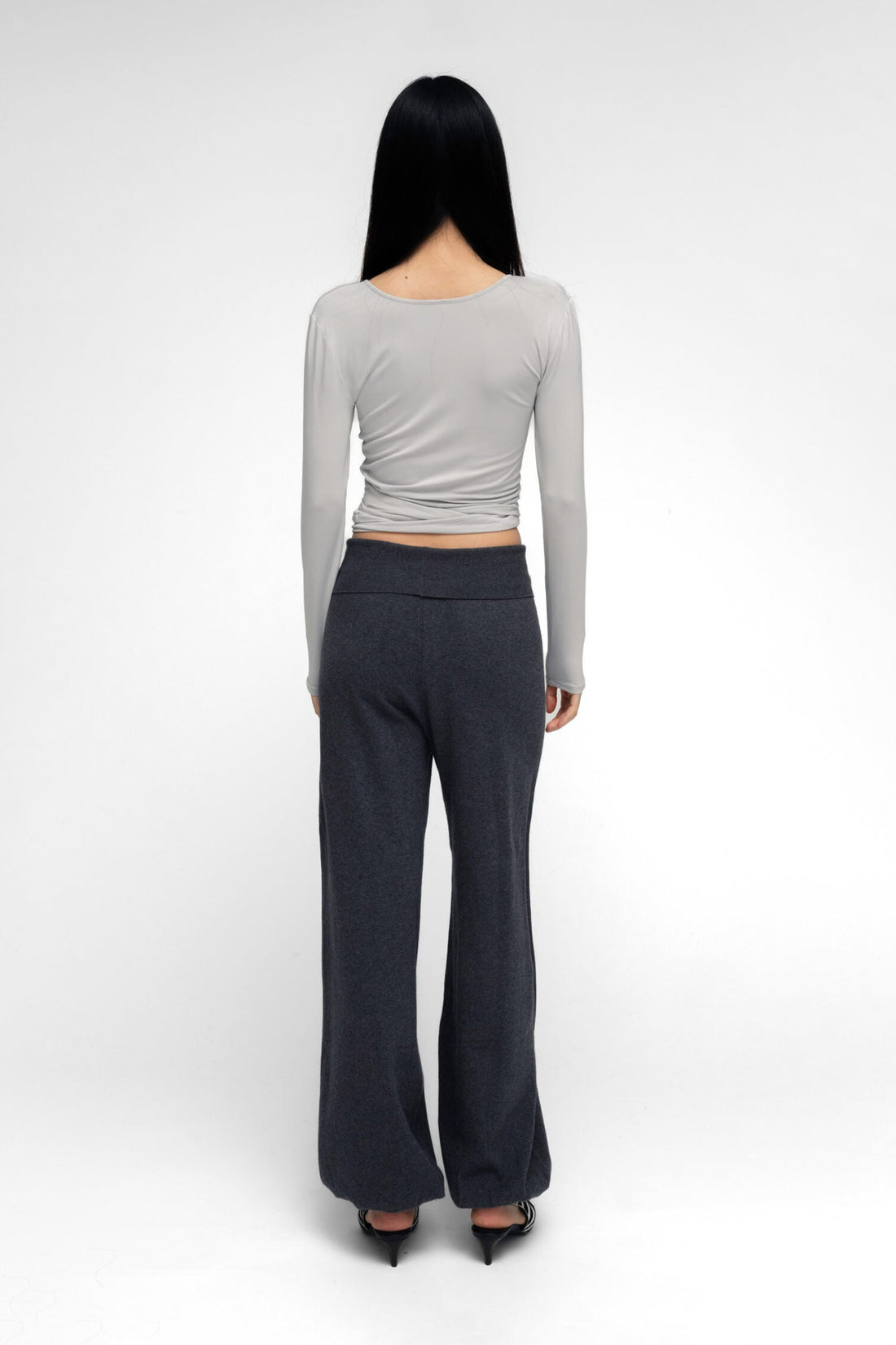 BALLERINA WRAP TOP IN GRAY