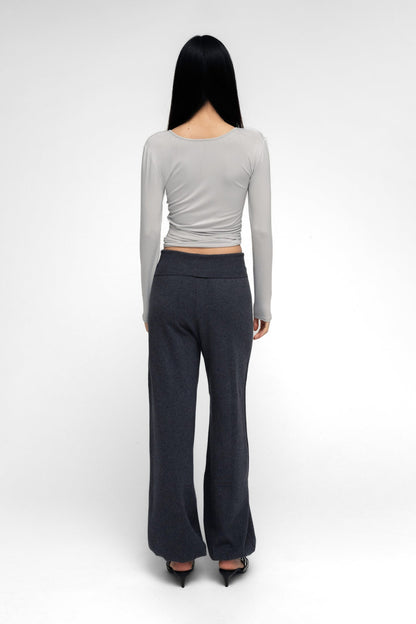 BALLERINA WRAP TOP IN GRAY