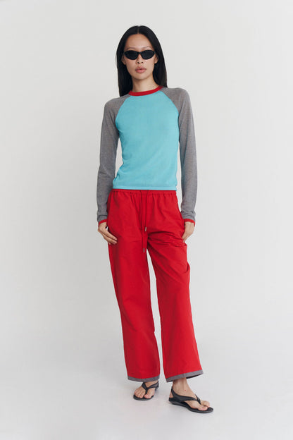MIRINAE RAGLAN KNIT TOP IN GELEIRA MULTI
