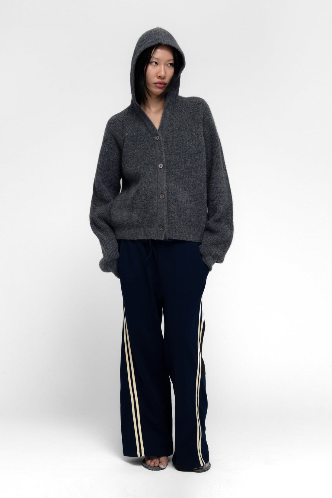 RAEL CARDIGAN IN HEATHER GRAY