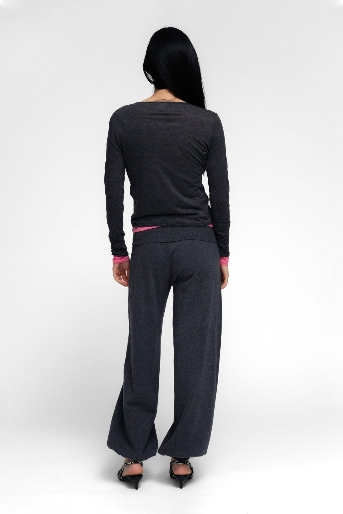 HARAM TOP IN CHARCOAL