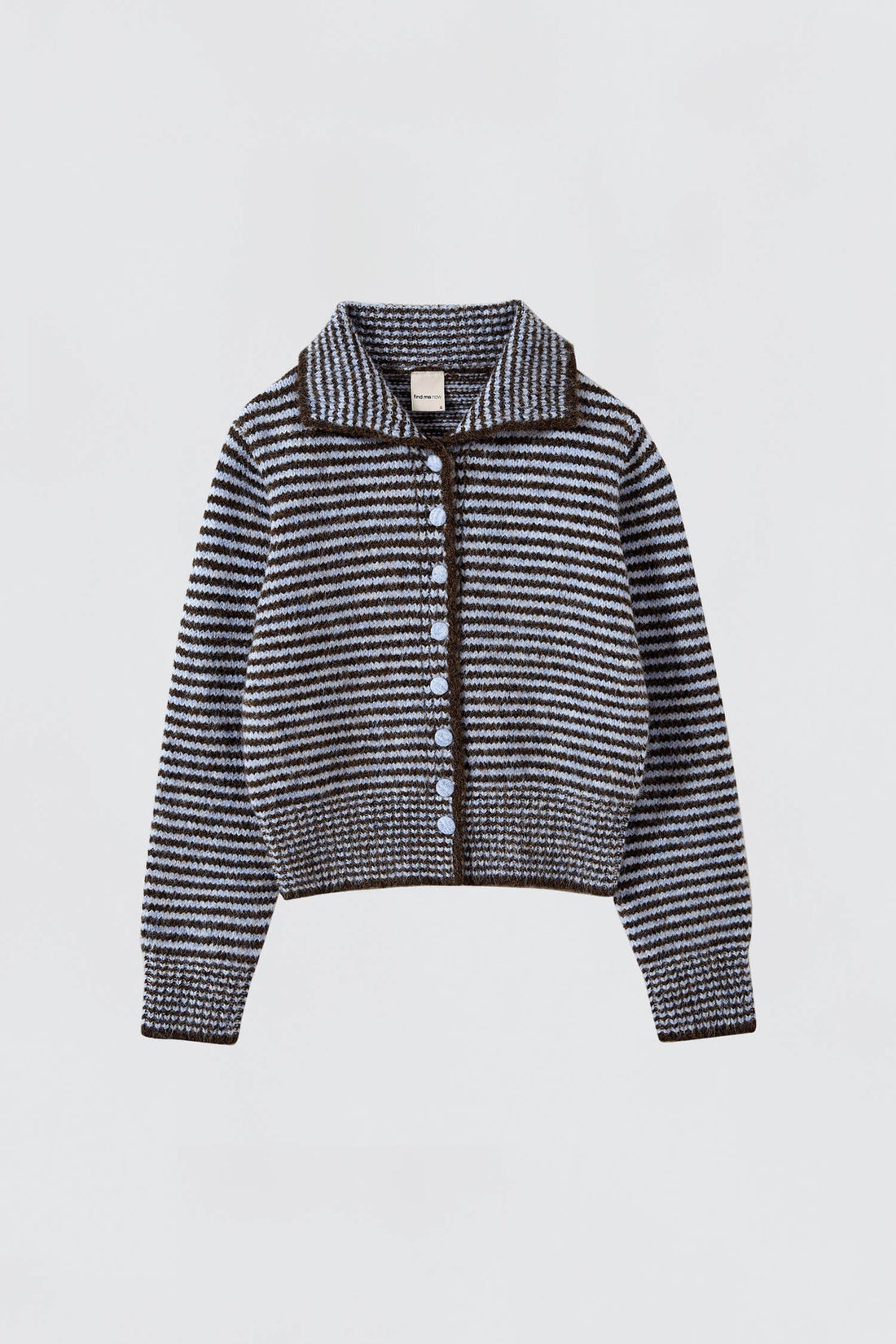 Ho-Sook KNIIT CARDIGAN IN BLUE STRIPE
