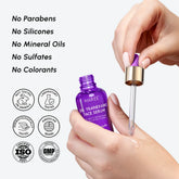 Maree dark spot corrector face serum, clear bottle with dropper, showing the product&