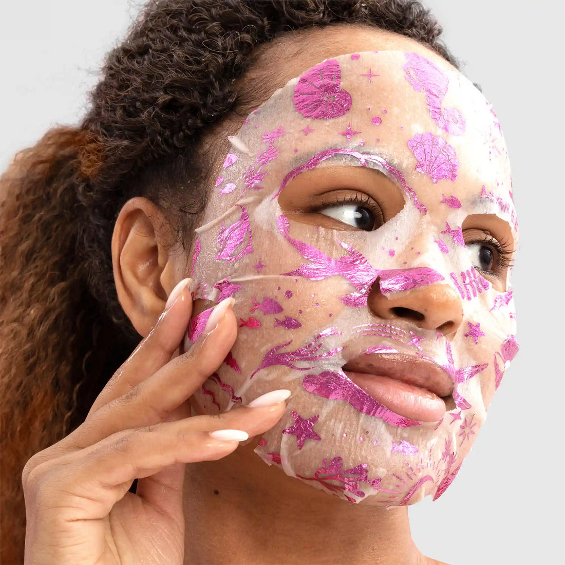Maree Hydrating Collagen Face Mask showing a soft, plush mask with a smooth, hydrating texture for revitalized skin.