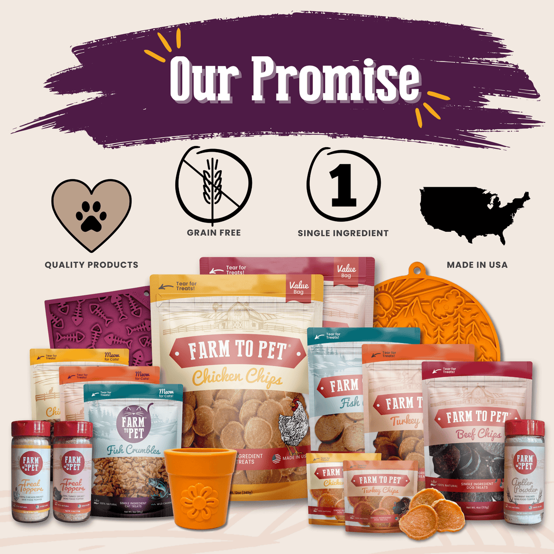Farm To Pet Beef Crumbles Cat Treats in crumble form, high-protein treats for cats with visible crumbled beef pieces