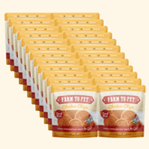 Farm To Pet chicken chips snack pack with 24 heart-healthy dog treats, ideal for party favors and training rewards.
