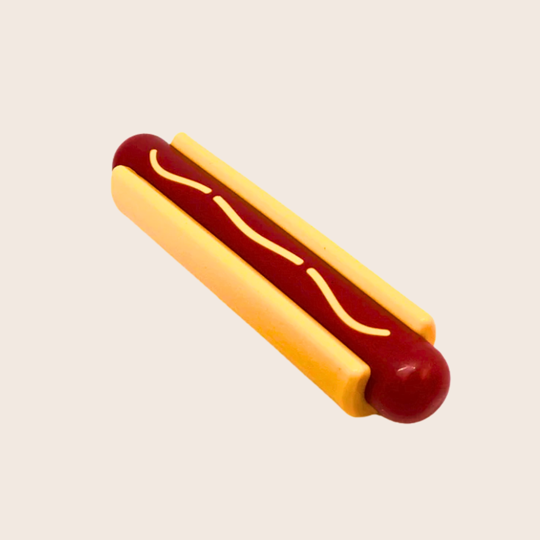 Farm To Pet hot dog tug toy for dogs, durable chew toy designed for tugging and play.