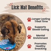 Blue Americana Dog Lick Mat by Farm To Pet with suction cups, designed to keep dogs entertained and promote calm behavior.