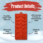 Farm To Pet silicone dog treat mold with holiday design, perfect for making homemade pet treats for dogs.