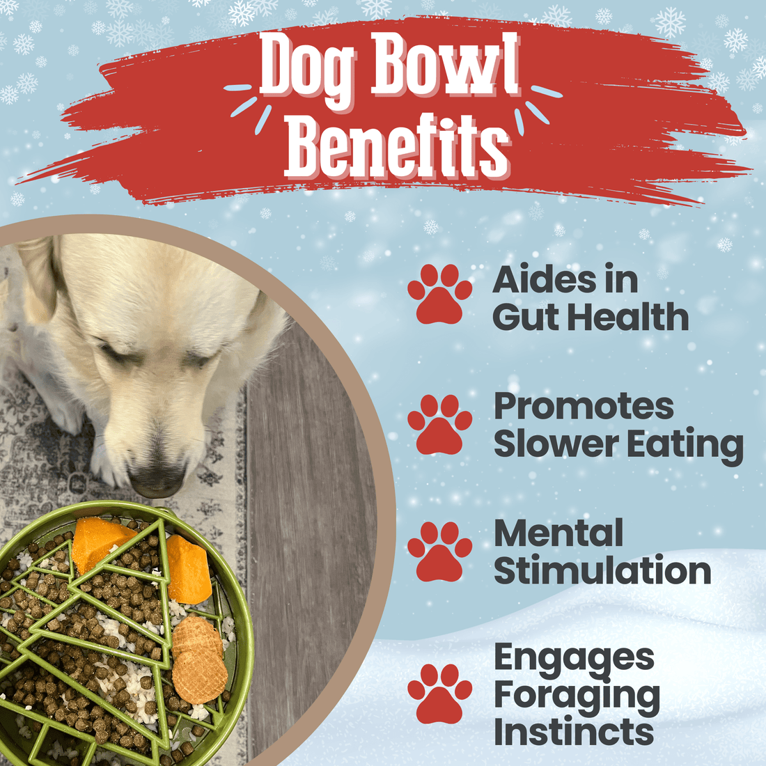 Farm To Pet slow feeder dog bowl with a tree design, ideal for preventing dogs from eating too quickly.