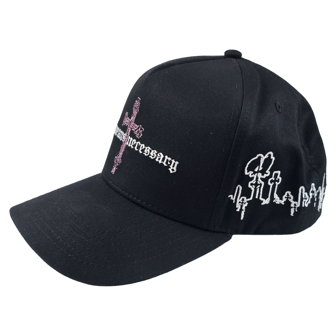 Structured Forsaken Hat by Any Means Necessary Clothing featuring a classic design and adjustable strap.