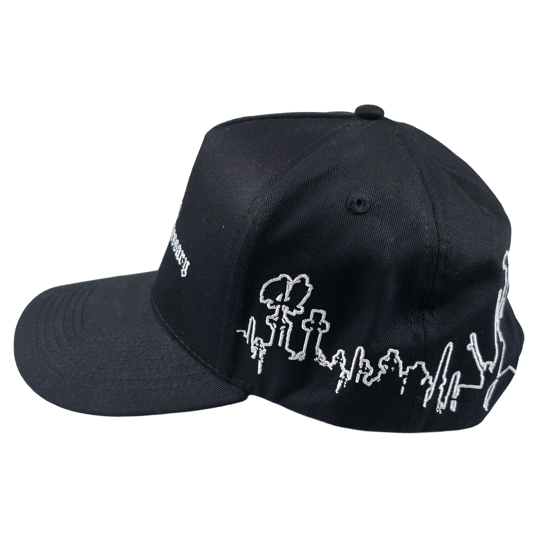 Structured Forsaken hat by Any Means Necessary Clothing featuring a classic design and adjustable strap.