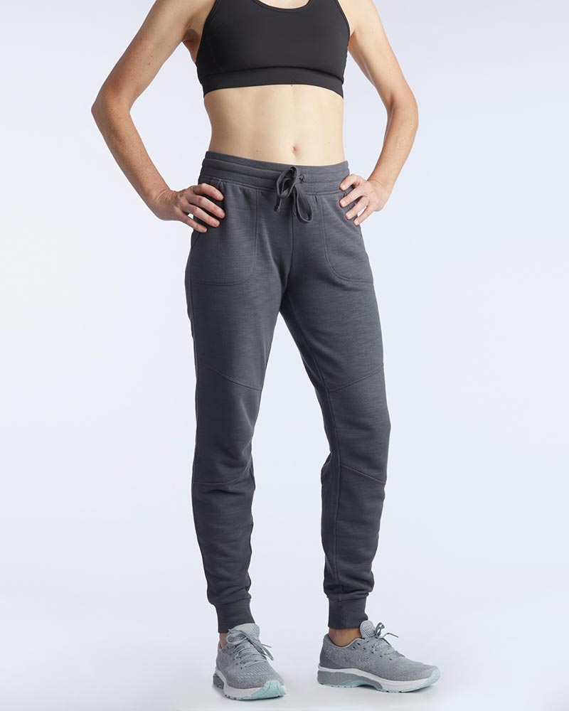 Goal Five Freasy Jogger in carbon color, lifestyle image showing comfortable fit and stylish design for casual wear.