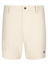 Tan White Water Life Freeport Shorts displayed on a model, showcasing their effortless performance and casual fit.