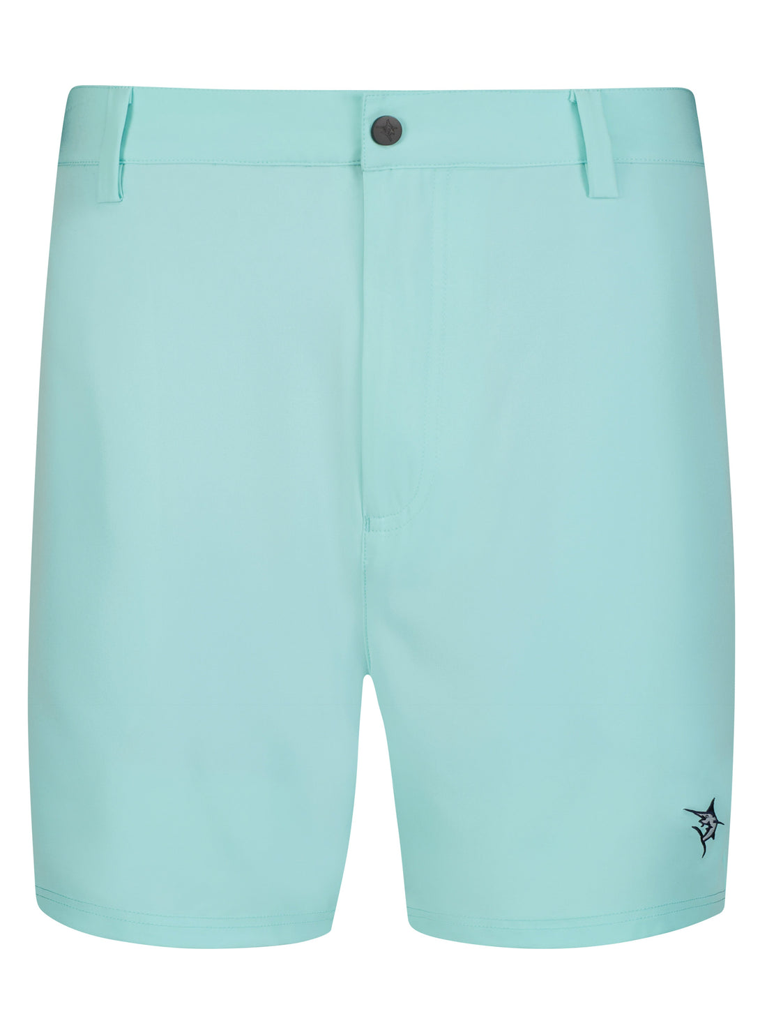 Aqua green Freeport shorts by White Water Life, made from lightweight fabric, designed for effortless performance and comfort.