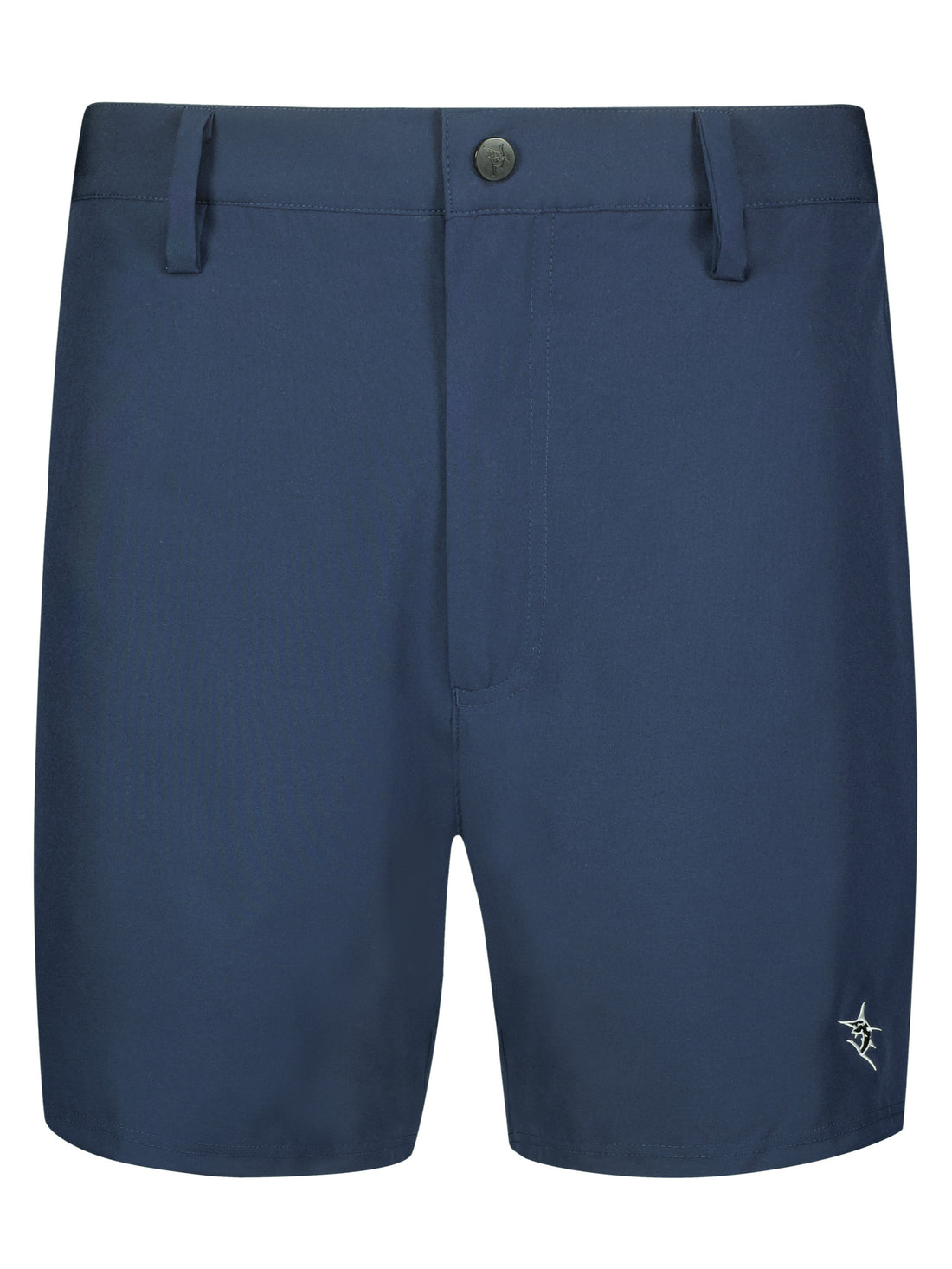 Navy White Water Life Freeport Shorts with effortless performance fit, lightweight fabric, and casual style for outdoor activities.