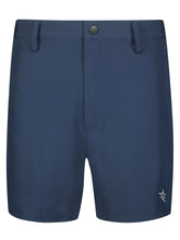 Navy White Water Life Freeport Shorts made of lightweight, quick-drying fabric, featuring a relaxed fit and adjustable waistband.