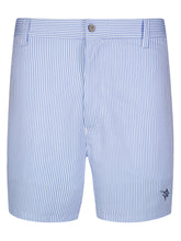 White Water Life Freeport Short in blue seersucker fabric, lightweight and stylish men&