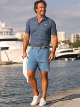 Steel blue Freeport Short by White Water Life, lightweight and comfortable performance shorts for active wear.