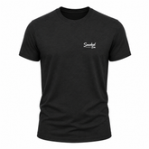 Front view of Bow Crew Apparel Buck Wrangler T-Shirt featuring a graphic design related to bow hunting lifestyle.