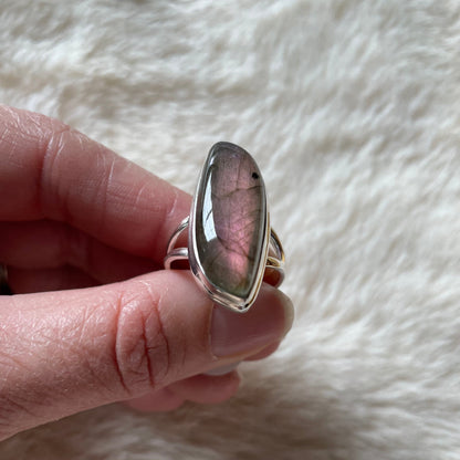 Purple Labradorite Ring