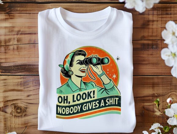 Unisex bamboo and cotton graphic T-shirt with retro funny woman design, featuring humorous quote and vibrant print by Spun Bamboo.